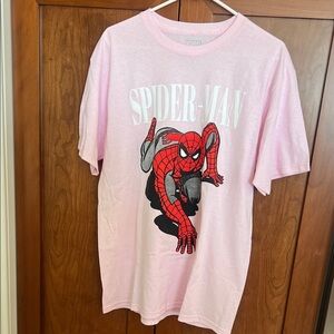 Marvel New Spider-Man Red and Pink Tee Large